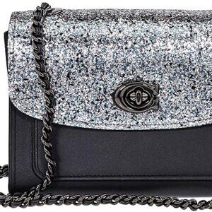 NWT Unique Coach - Dark blue, silver glitter, wedding, night, unicorn